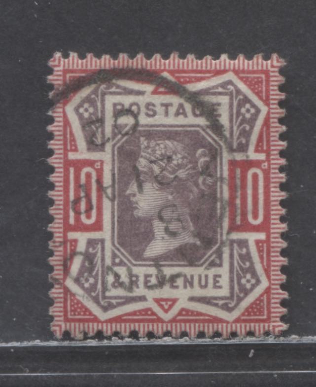 Great Britain SC#121 (SG#210) 10d Dull Purple & Carmine 1887 - 1901 Jubilee Issue, Imperial Crown Watermark, A Very Fine Used Example, Click on Listing to See ALL Pictures, Estimated Value $65