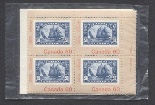 Canada #913 60c Multicoloured 1982 Canada '82 Issue, Canada Post Sealed Pack of Inscription Blocks on DF Paper, With DF Type 4A  Insert Card, VFNH, Unitrade Cat. $26