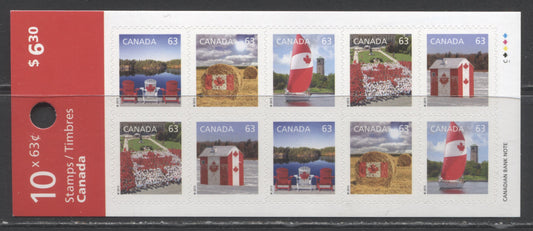 Canada #BK567 63c Multicolored Flags, 2013 Canadian Pride, A VFNH Booklet Of 10 On LF/HB TRC Paper