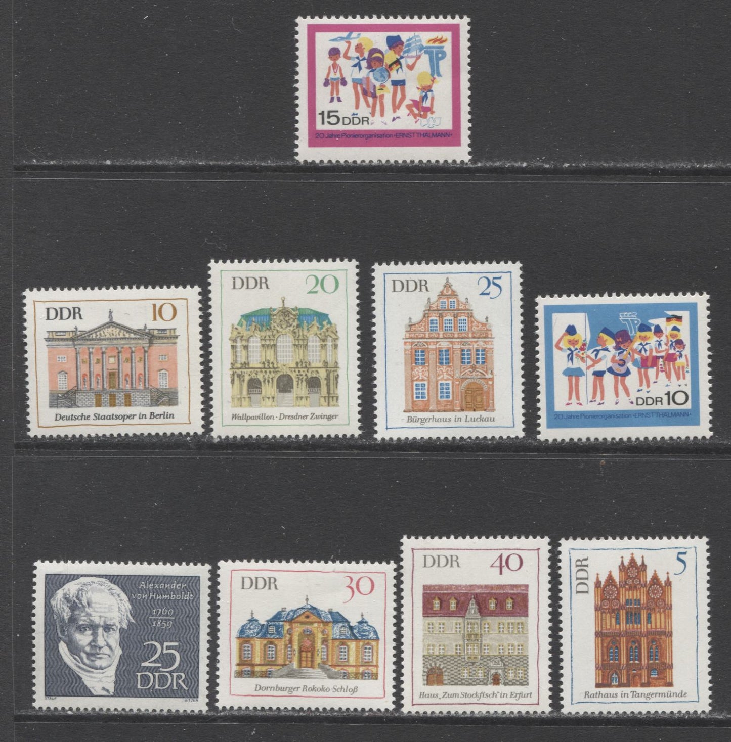 German Democratic Republic SC#1068/1112 1968-1969 Young Pioneers Organization - 2nd Woman's Congress Issues, 25 VFNH Singles, Click on Listing to See ALL Pictures, 2017 Scott Cat. $16.45 USD