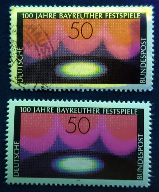 Germany SC#1217 50pf Multicolored 1976 Bayreuth Festival, Very Faint Spotty Tagging At Top, A VFNH Example, Click on Listing to See ALL Pictures, Estimated Value $15 USD