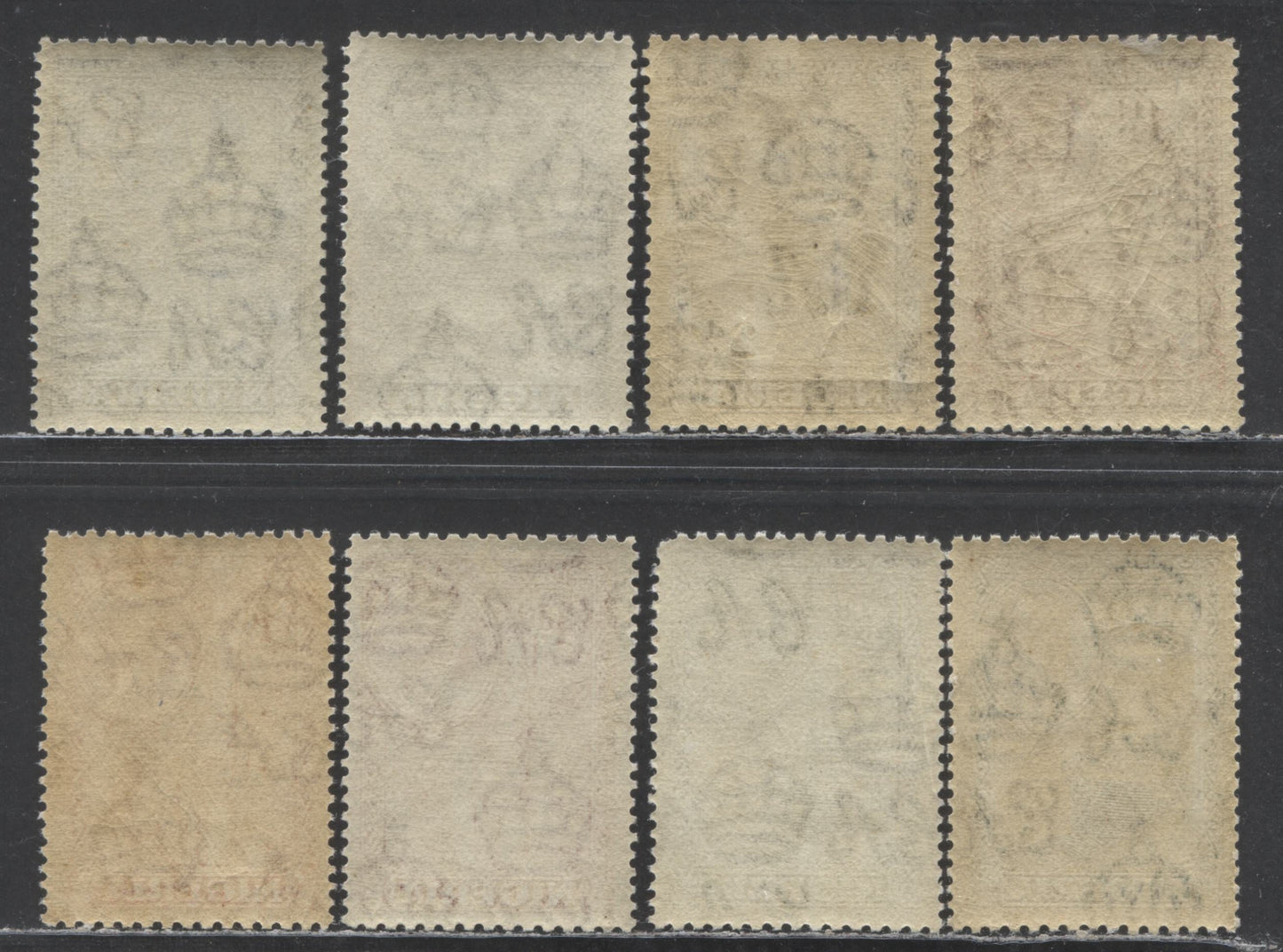 Nigeria SC# 38-42 (SG#34-38) 1/2d - 3d 1936 Pictoral Issue, With Additional Shades Of 1/2d, 1d & 3d,  8 F/VF NH Singles, Click on Listing to See ALL Pictures, Estimated Value $16 USD