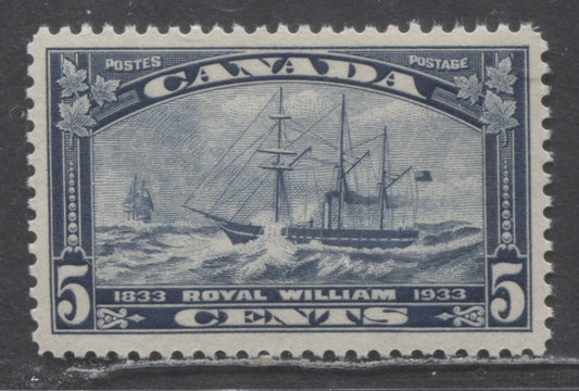 Canada #204 5c Dark Blue Royal William, 1933 Royal William Issue, A VFNH Single