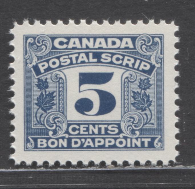 Lot 29 Canada #FPS27 5c Blue , 1967 Postal Script Issue, A VFNH Single With Larger Design Size