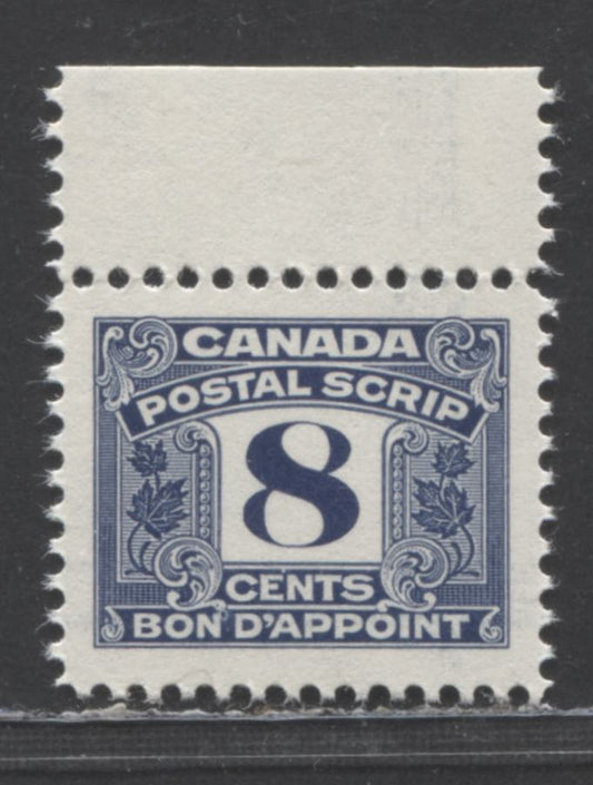 Lot 33 Canada #FPS45 8c Blue , 1967 Third Issue Postal Scrip, A VFNH Single