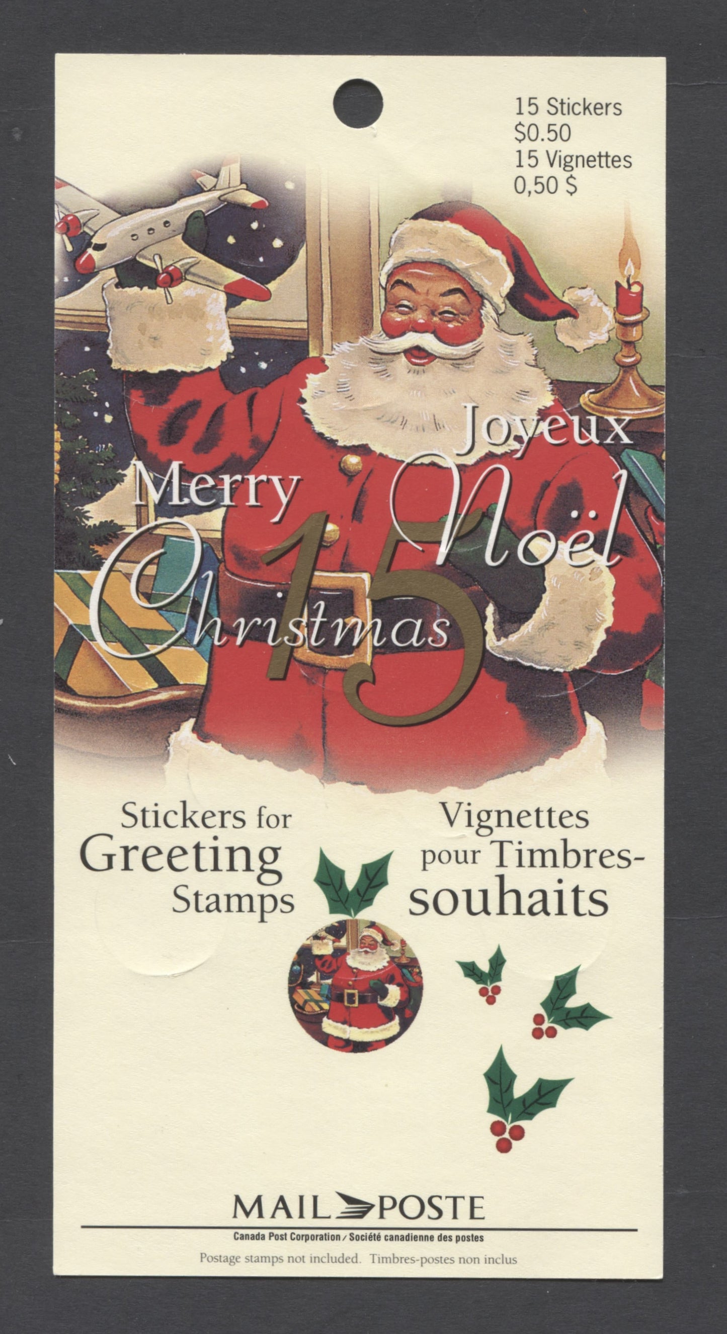 Canada #BK190a-b 1996 Greetings Issue, Complete $4.70 Booklet, Fasson Paper, Fluorescent Paper, 4 mm Tagged to Shape