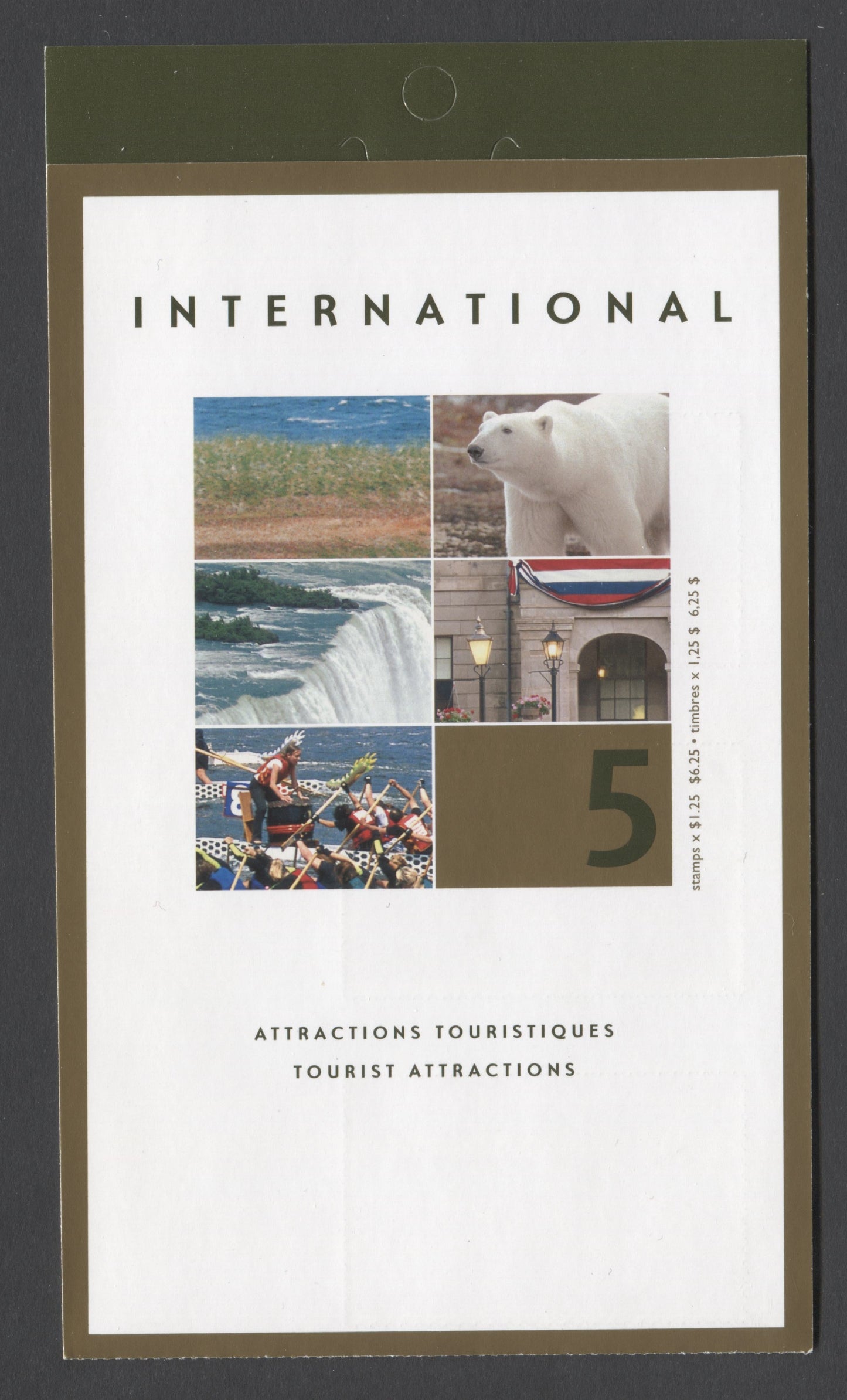 Canada #BK271a-b 2003 Tourist Attractions Issue, Complete $6.25 Booklet, Tullis Russell Coatings Paper, Dead Paper, 4 mm GT-4 Tagging