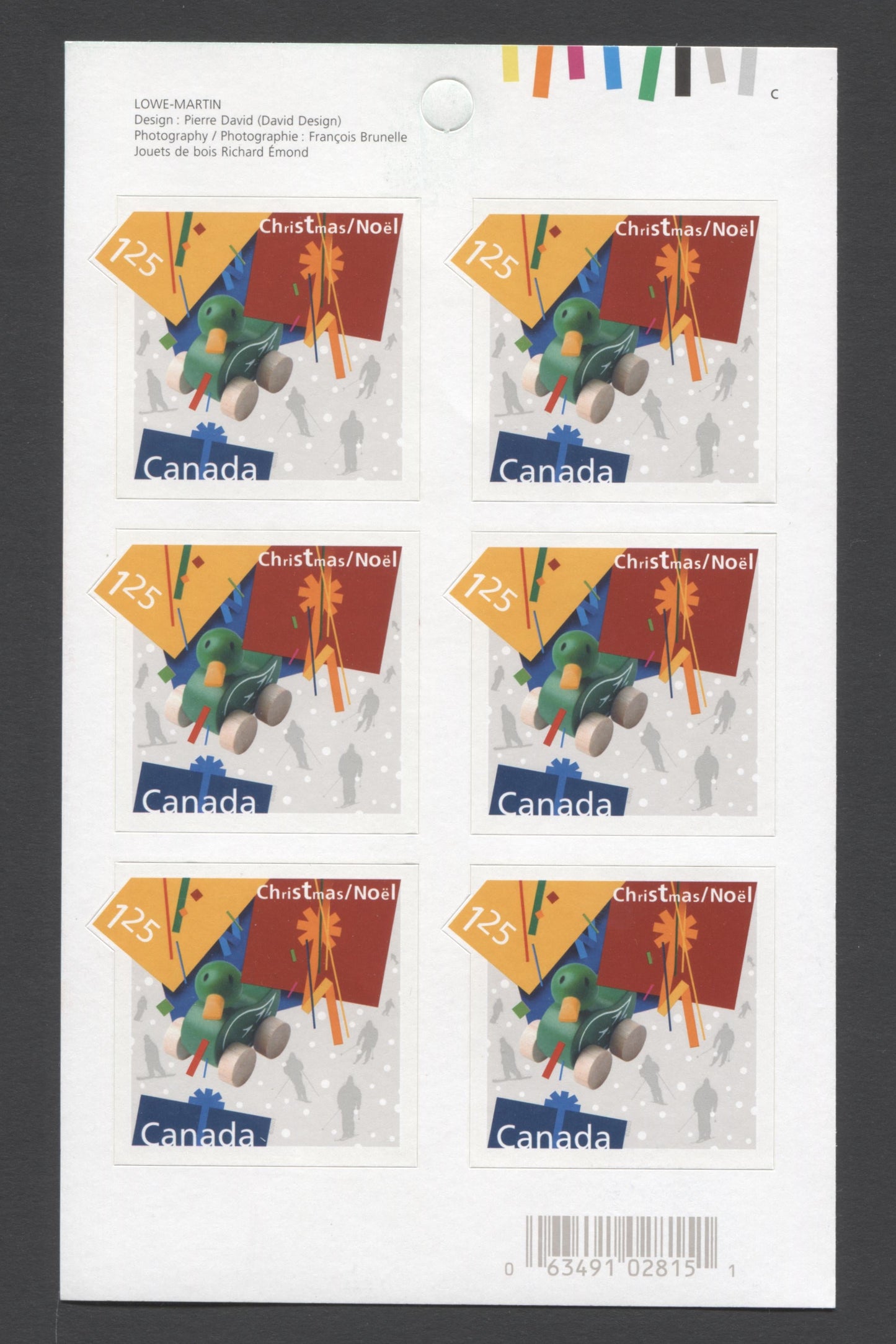 Canada #BK279 2003 Christmas Issue, Complete $7.50 Booklet, Tullis Russell Coatings Paper, Dead Paper, 4 mm GT-4 Tagging