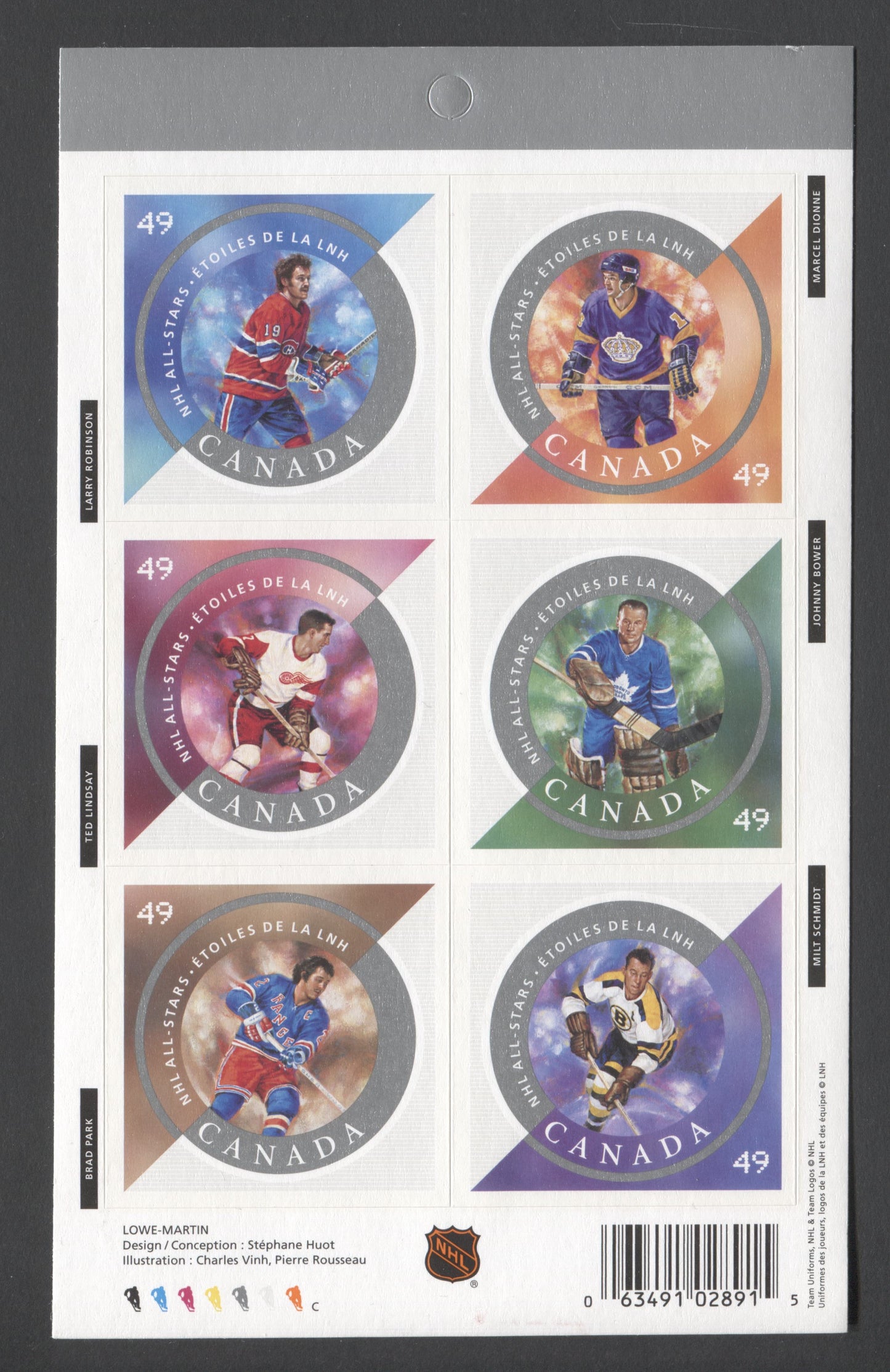 Canada #BK284 (SG #2256a) 2004 NHL All Stars Issue, Complete $2.94  Booklet, Front Cover
