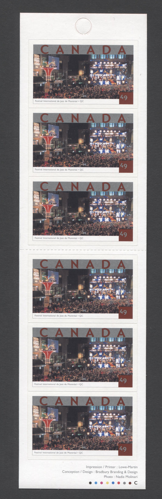 Canada #BK293 2004 Tourist Attractions Issue, Complete $2.94 Booklet, Tullis Russell Coatings Paper, Dead Paper, 4 mm GT-4 Tagging