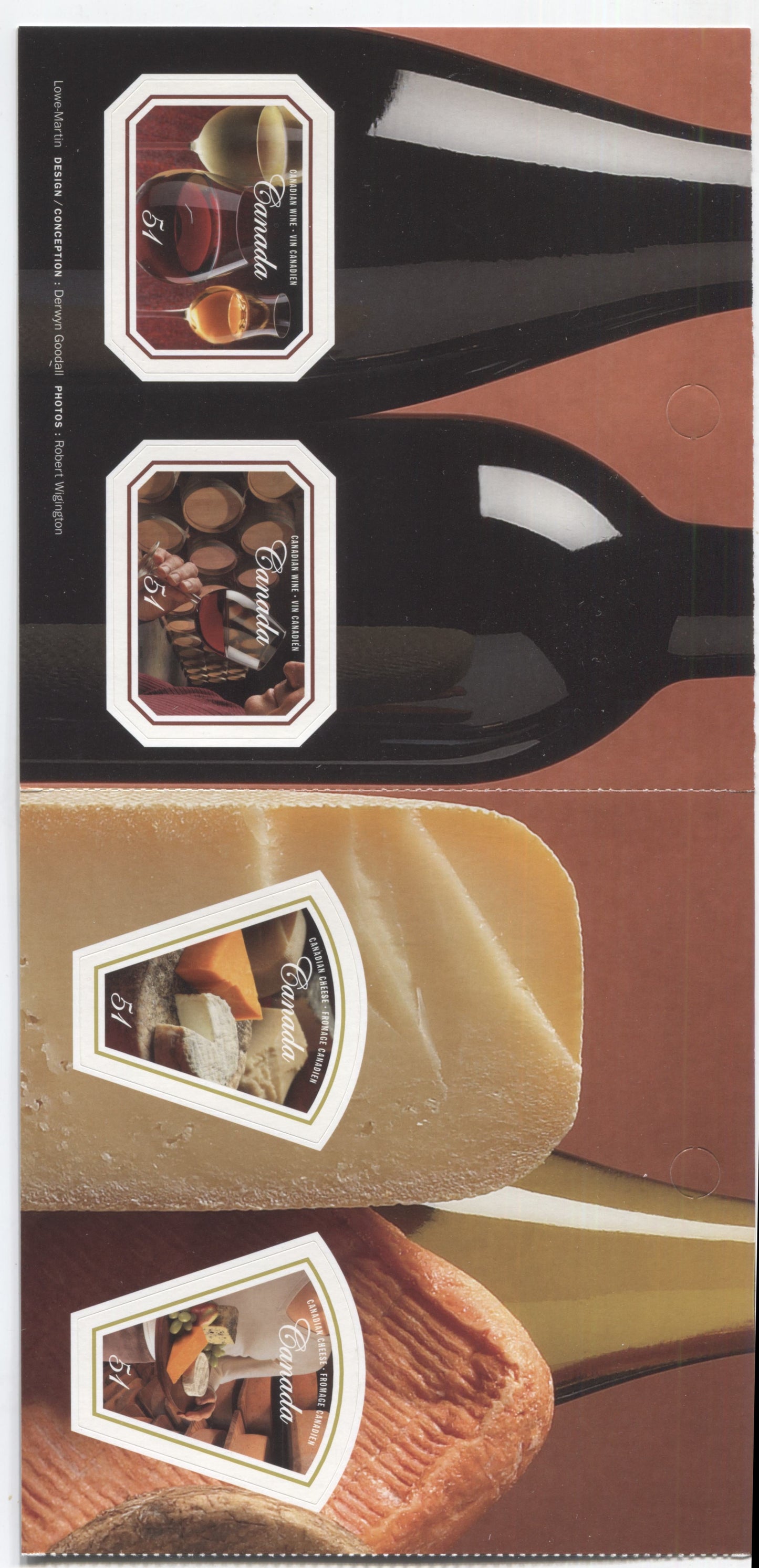 Canada #BK333 2006 Wine and Cheese Issue, Complete $4.08 Booklet, Tullis Russell Coatings Paper, Dead Paper, 4 mm GT-4 Tagging