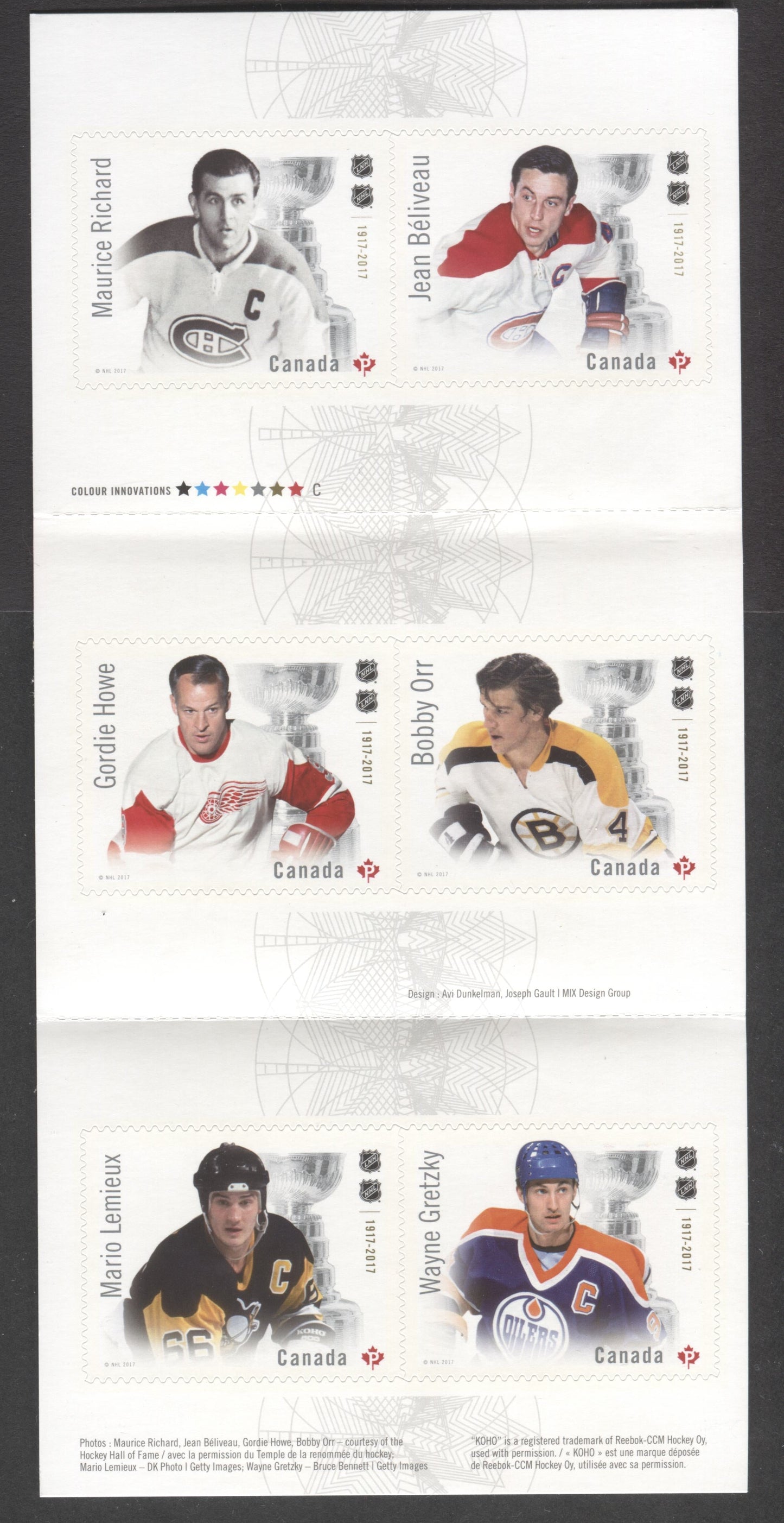 Canada #BK678 (SG #) 2017 NHL - Ultimate Six Issue, Complete $5.1  Booklet, Front Cover