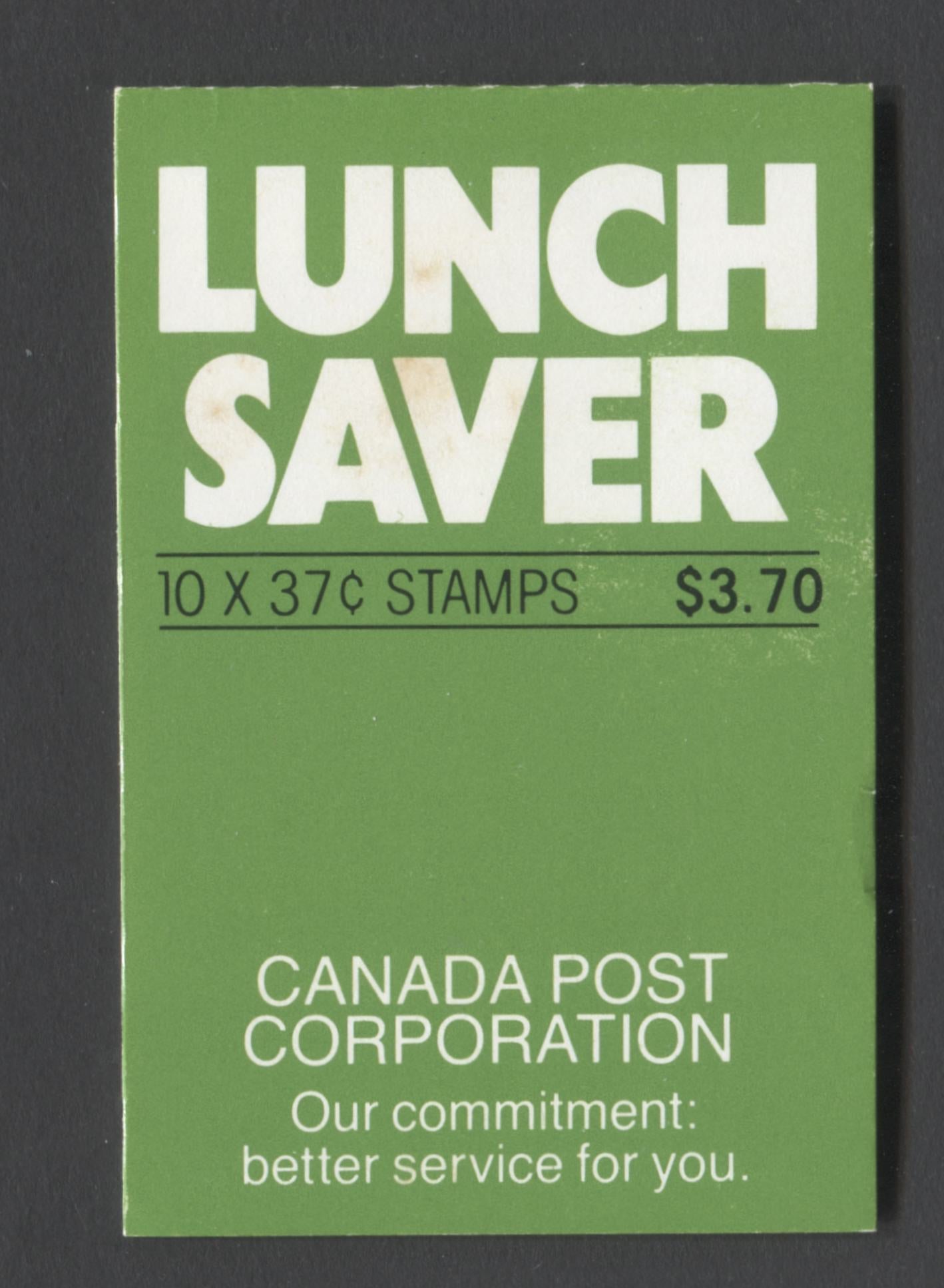 Canada #BK97a-d (SG #SB104) 1988-1996 Mammal and Architecture Issue, Complete $3.7  Booklet, Front Cover