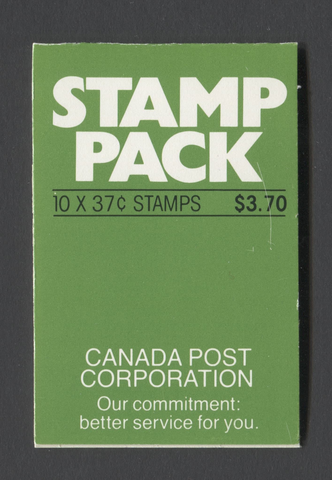 Canada #BK97a-d (SG #SB104) 1988-1996 Mammal and Architecture Issue, Complete $3.7  Booklet, Front Cover