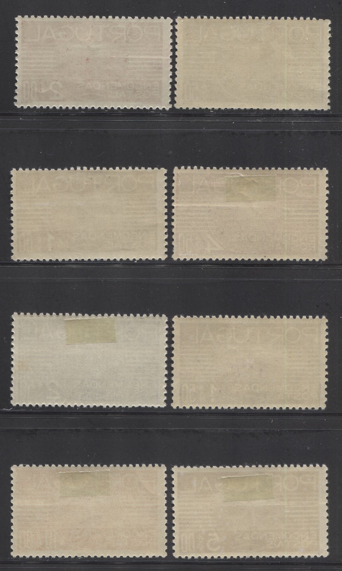 Lot 166 Portugal SC#Q18-Q25 1936 Parcel Post, a Fine OG and VFOG Complete Set, 2022 Scott Classic Cat $34.20 USD
