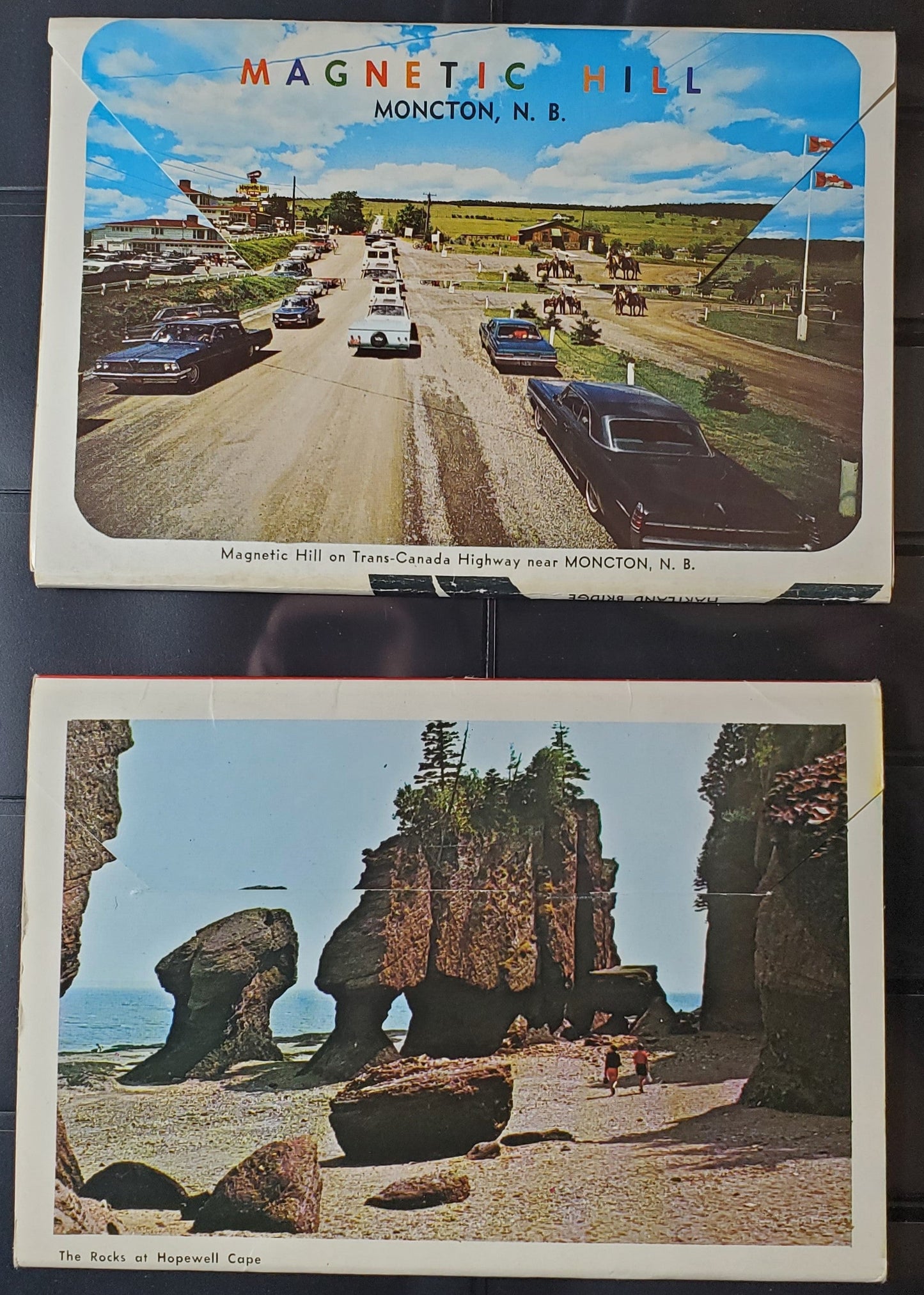 A Group of 2 Souvenir Postcard Folders From New Brunswick, Showing Various Tourist Attractions, From The 1960's, Overall VF, Net Est. $10