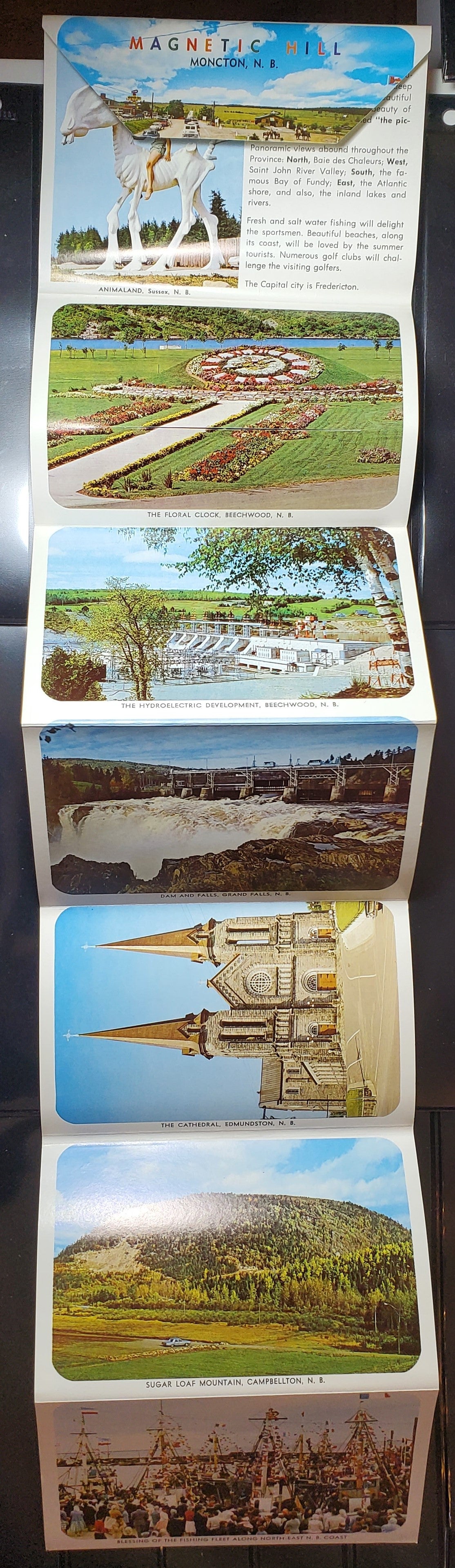 A Group of 2 Souvenir Postcard Folders From New Brunswick, Showing Various Tourist Attractions, From The 1960's, Overall VF, Net Est. $10