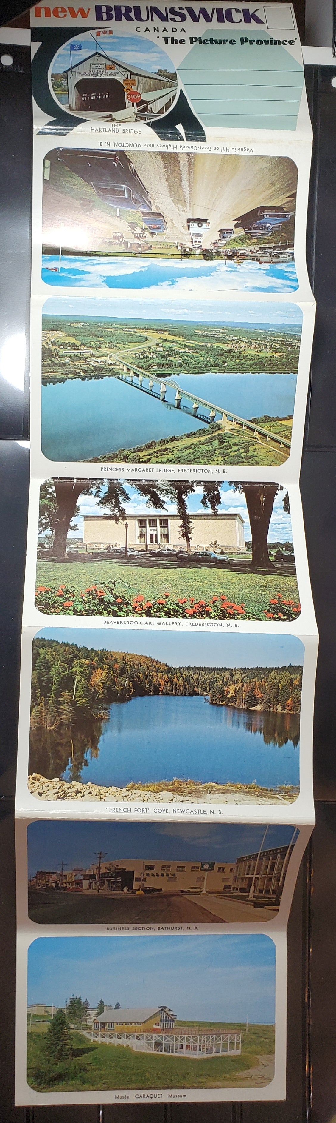 A Group of 2 Souvenir Postcard Folders From New Brunswick, Showing Various Tourist Attractions, From The 1960's, Overall VF, Net Est. $10