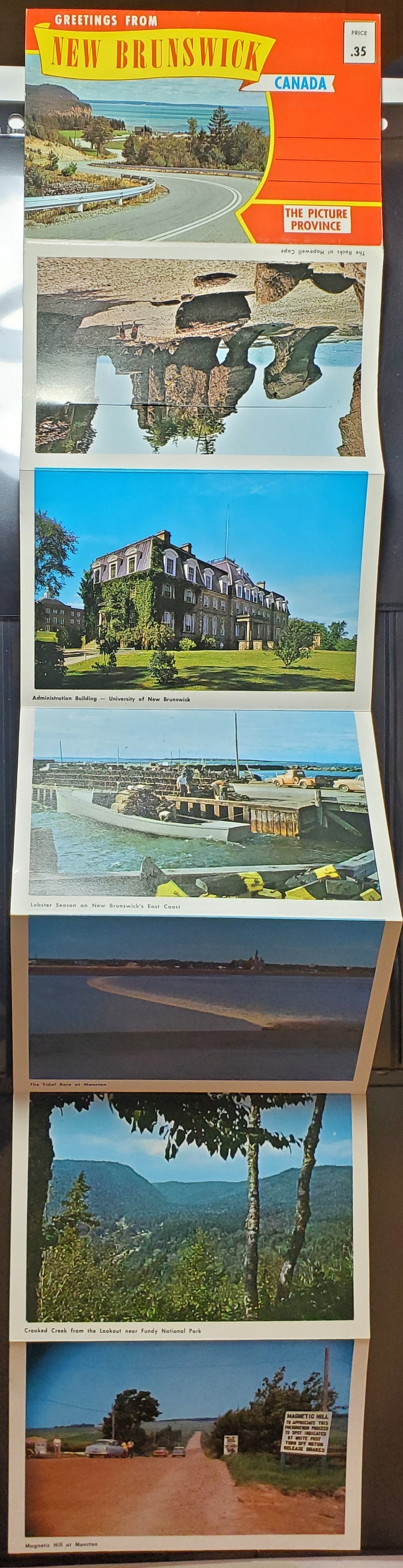 A Group of 2 Souvenir Postcard Folders From New Brunswick, Showing Various Tourist Attractions, From The 1960's, Overall VF, Net Est. $10