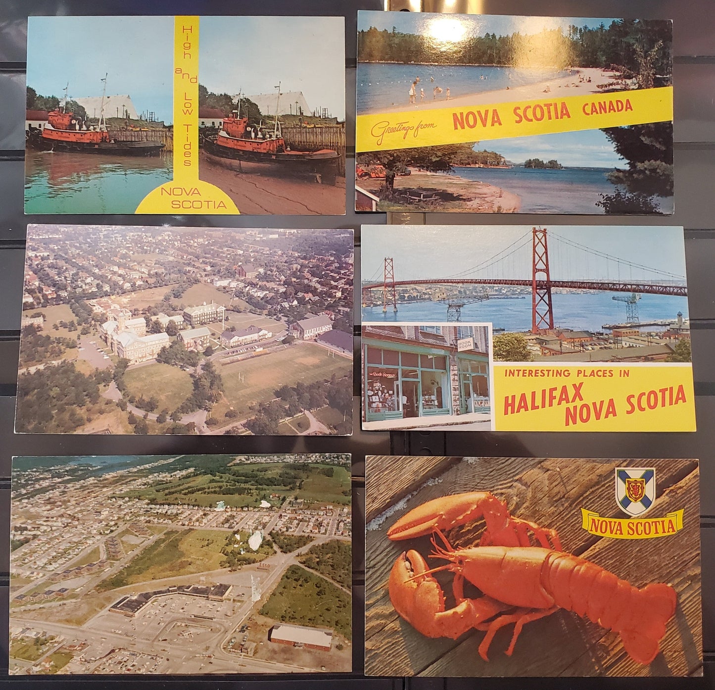 A Group of 6 Postcards From Nova Scotia, Showing Various Views, From The 1960's and 1970's, Overall VG and VF, Net Est. $3