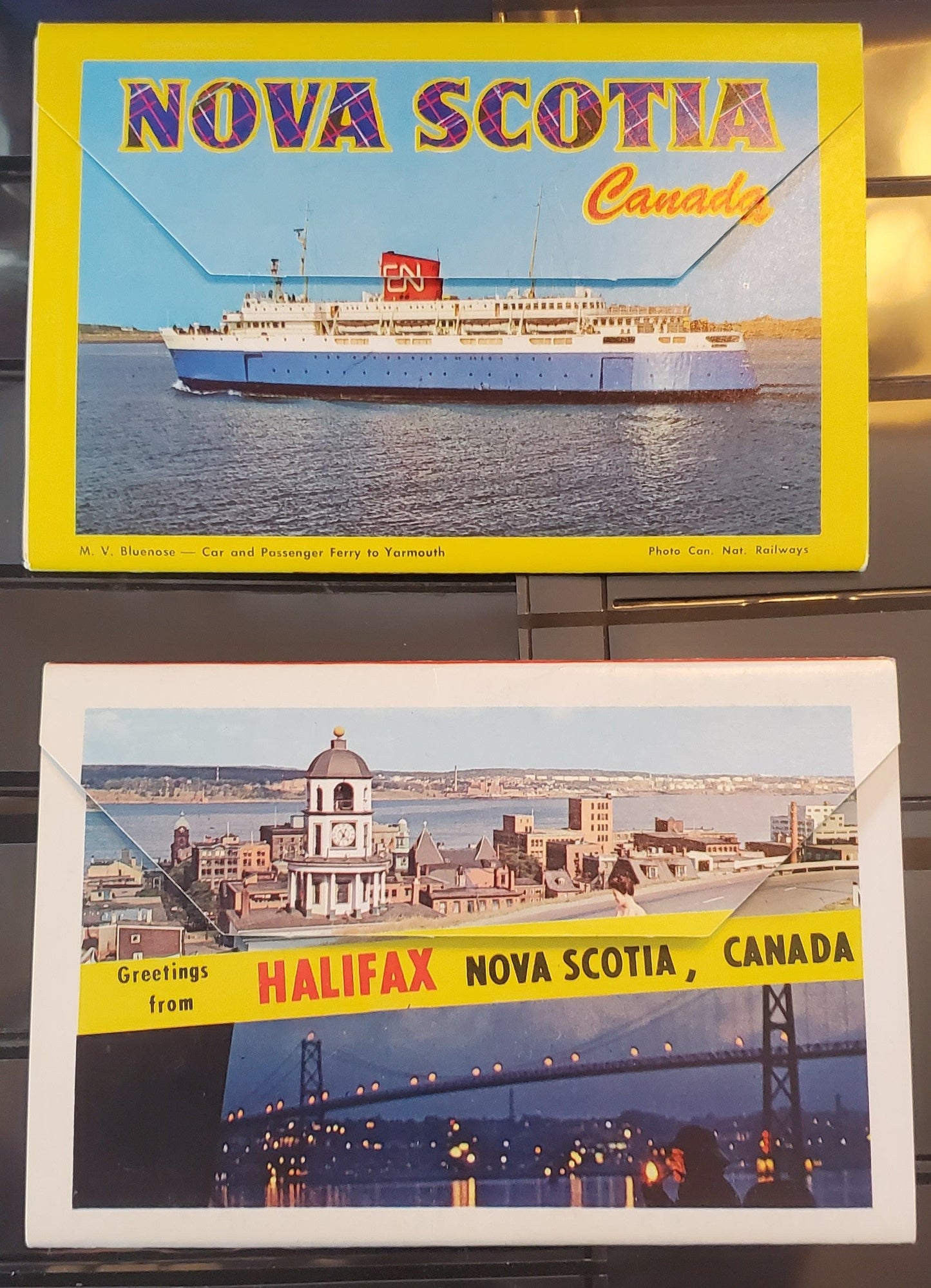A Group of 2 Souvenir Postcard Folders From Nova Scotia and Halifax, Showing Various Landmarks and Tourist Attractions, From The 1960's and 1970's, Overall VF, Net Est. $10