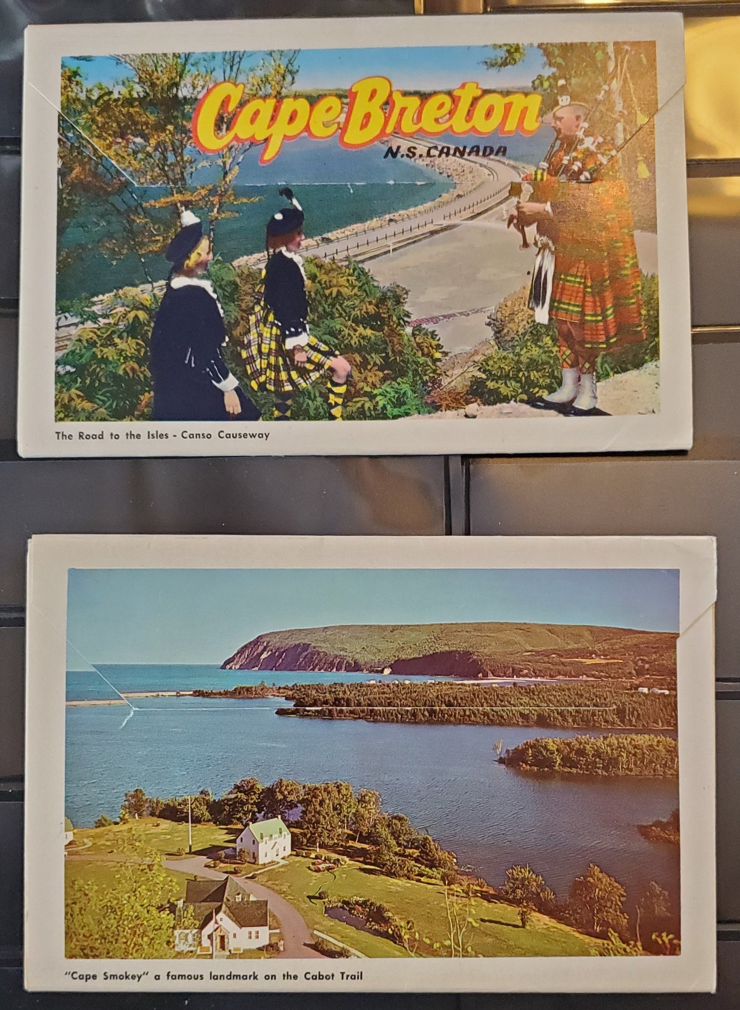 A Group of 2 Souvenir Postcard Folders From Cape Breton, Nova Scotia, Showing Various Scenic Views, From The 1960's, Overall VF, Net Est. $10