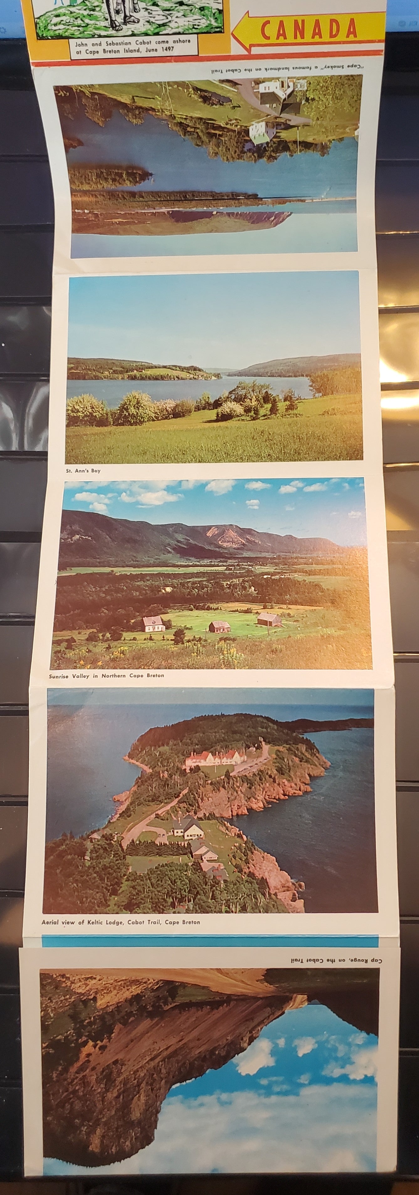 A Group of 2 Souvenir Postcard Folders From Cape Breton, Nova Scotia, Showing Various Scenic Views, From The 1960's, Overall VF, Net Est. $10