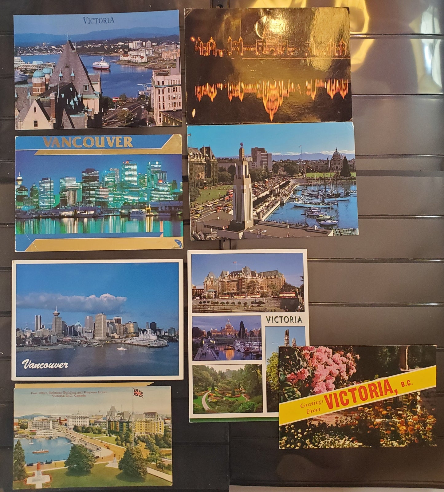 Lot 4 A Group of 8 Postcards From Victoria and Vancouver, BC, Showing Various Scenes, From The 1930's and 1970's-1990's, Overall VF, Net Est. $5