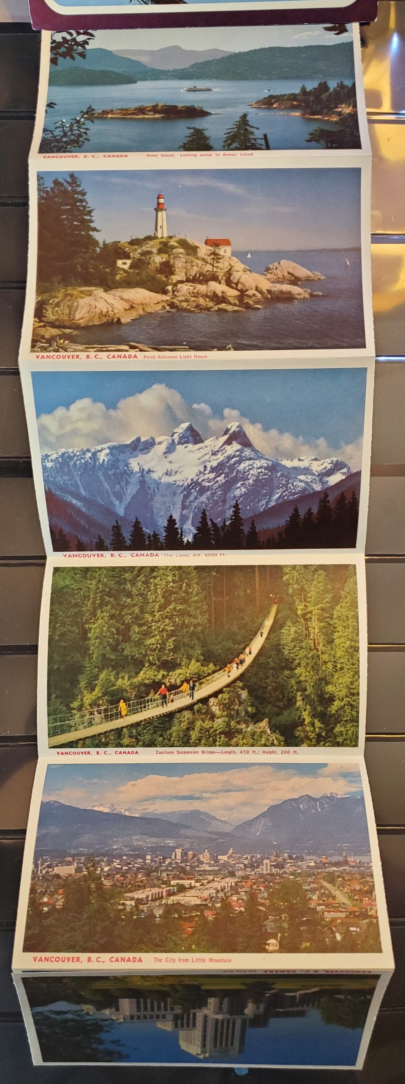 A Group of 2 Souvenir Postcard Folders From Vancouver, BC, Showing Various Tourist Attractions, From The 1950's and 1960's, Overall VF, Net Est. $10