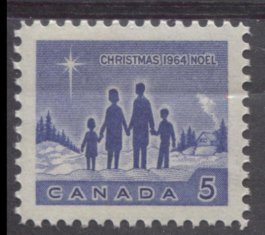 Canada #435i (SG#561) 5c Blue Star Of Bethlehem 1964 Christmas Issue LF-fl Paper VF 84 NH Brixton Chrome 