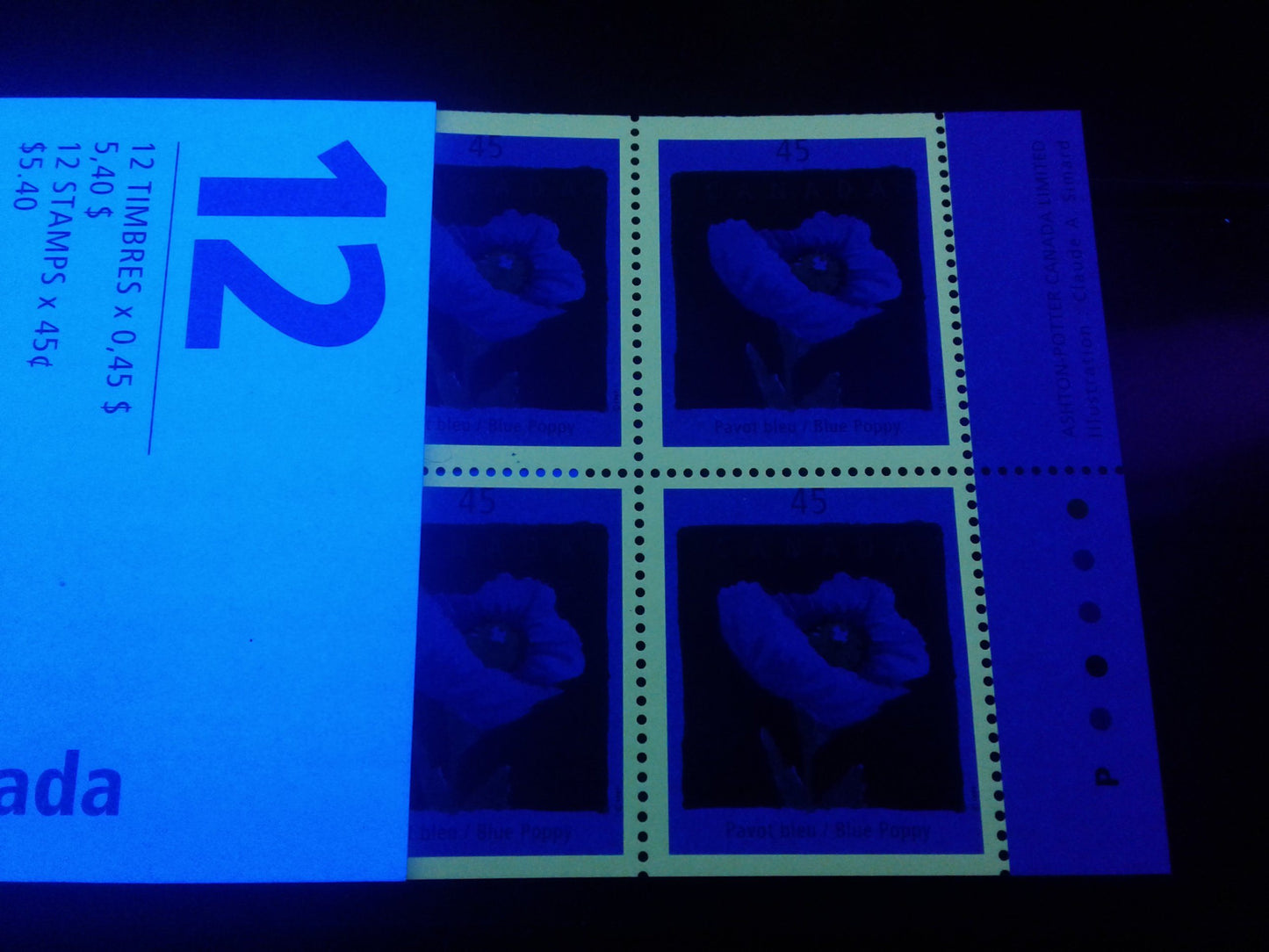 Canada #BK199a-b 1997 Quebec En Fluers 97 Issue, Complete $5.40 Booklet, Peterborough Paper, 4 mm GT-4 Tagging Brixton Chrome 