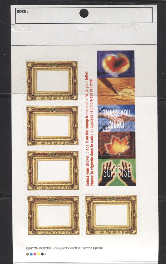 Canada #BK227a-b 2000 Picture Postage Issue, Complete $2.30 Booklet, JAC Paper, Dead Paper, 4 mm GT-4 Tagging Brixton Chrome 