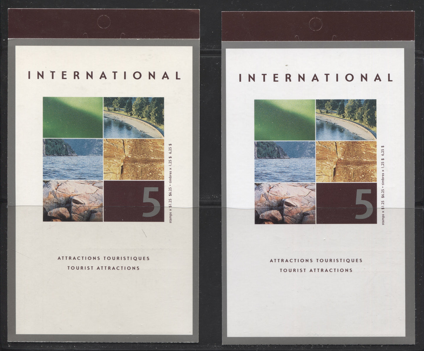 Canada #BK260a-b 2002 Tourist Attractions Issue, Complete $6.25 Booklet, Tullis Russell Coatings Paper, Dead Paper, 4 mm GT-4 Tagging Brixton Chrome 