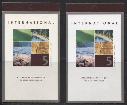Canada #BK260a-b 2002 Tourist Attractions Issue, Complete $6.25 Booklet, Tullis Russell Coatings Paper, Dead Paper, 4 mm GT-4 Tagging Brixton Chrome 
