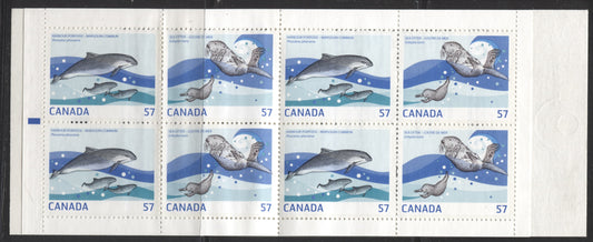 Canada #BK429-c 2010 Marine Life Issue, Complete $4.56 Booklet, Unknown, Dead Paper, 4 mm GT-4 Tagging Brixton Chrome 