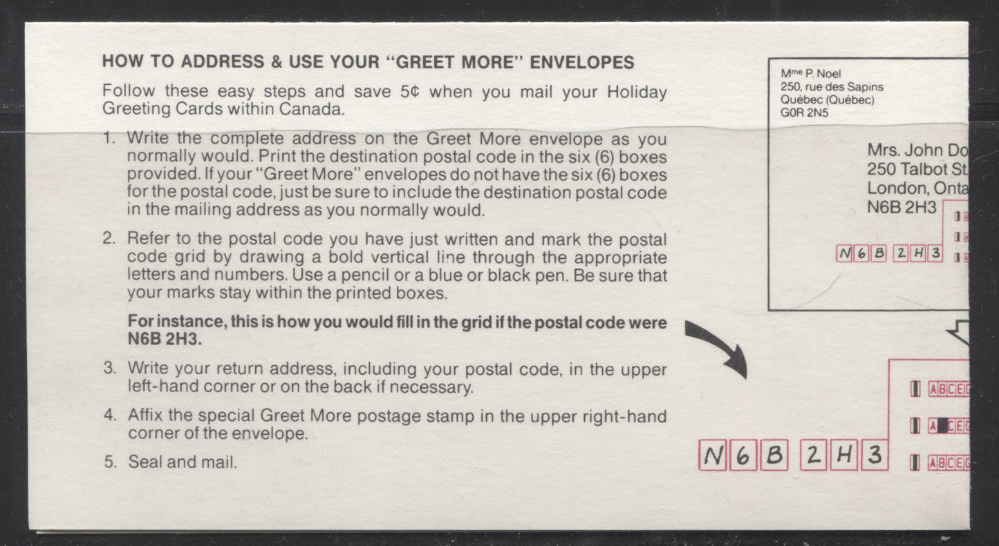 Canada #BK95a-c 1987 Christmas Issue, Complete $3.10 Booklet, Coated Slater Paper, Dull Paper, 4 mm GT-4 Tagging & 3-4 Extra Bars at Left Brixton Chrome 